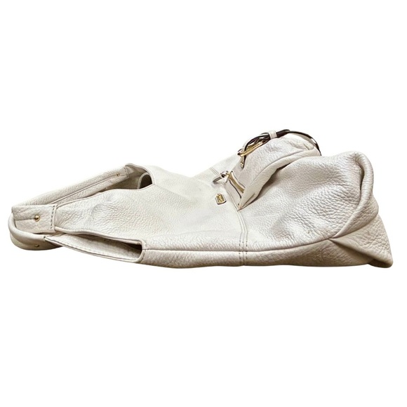 Michael Kors White Pebbled Leather Hobo Shoulder Bag - Picture 11 of 11